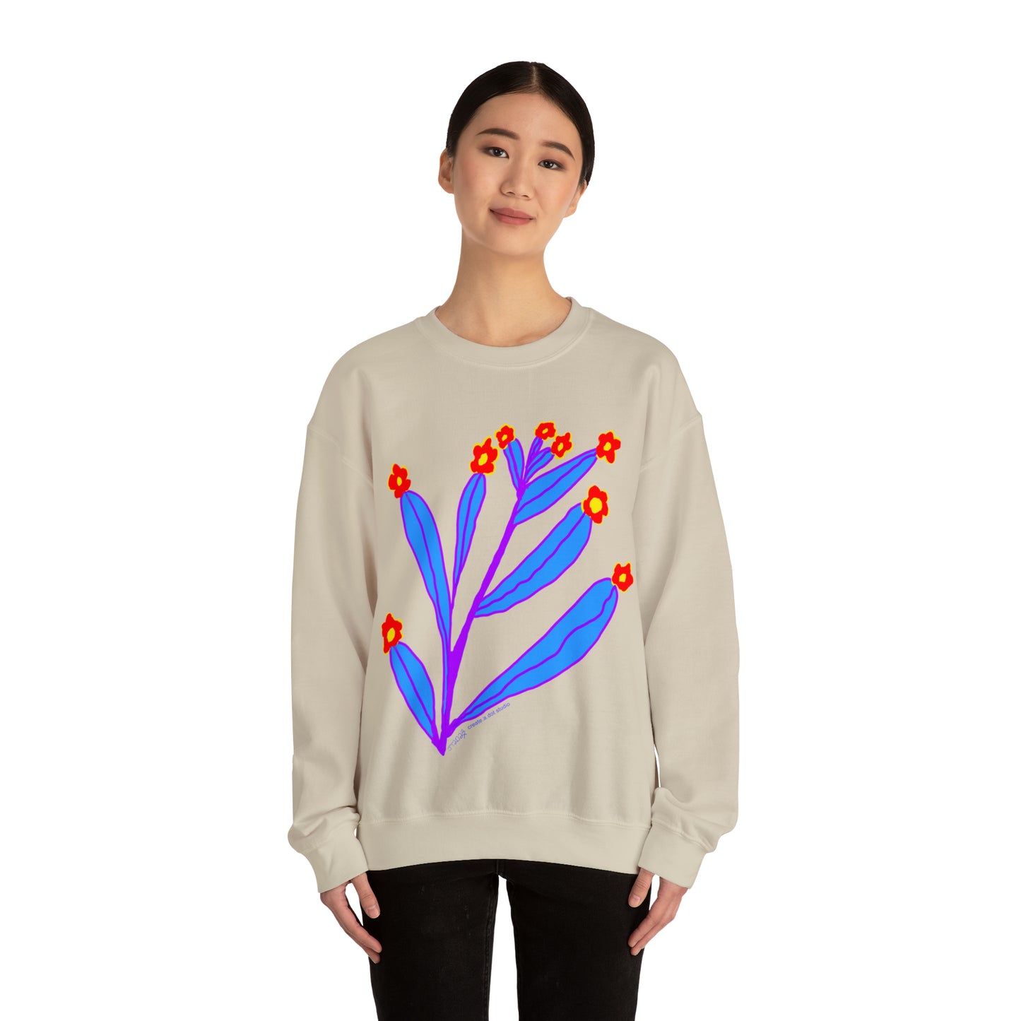Big Flower Unisex Heavy Blend™ Crewneck Sweatshirt